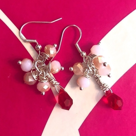 𝅺SWAROVSKI Sterling Silver Earrings Swarovski Briolettes Handcrafted - Picture 7 of 12